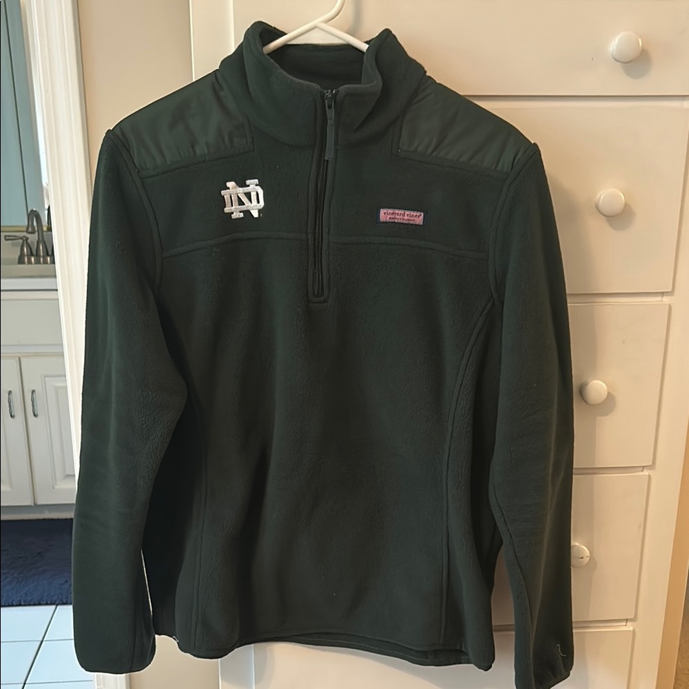 Notre Dame Vineyard Vines Quarter-Zip Fleece Pullover